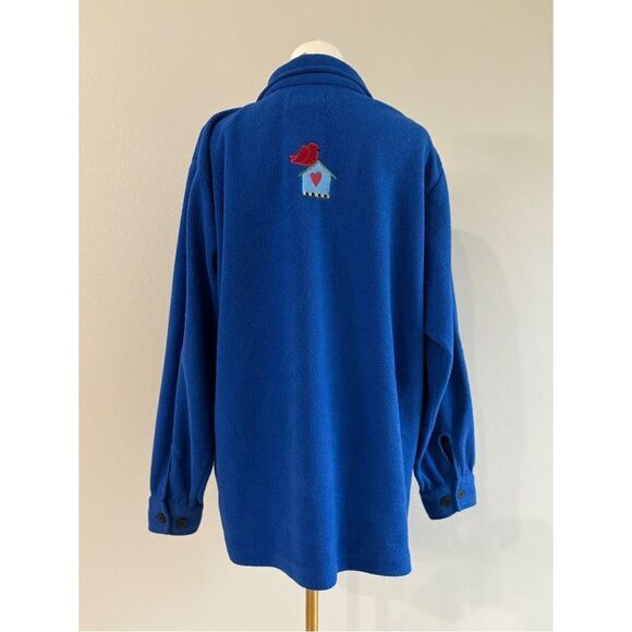 vintage the quacker factory fleece embroidered button front jacket - Picture 4 of 5